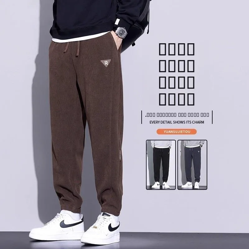 

Men's Faionable American Workwear Corduroy Trousers Spring Autumn Winter Low Waist Long Pants Polyester Spandex Blend