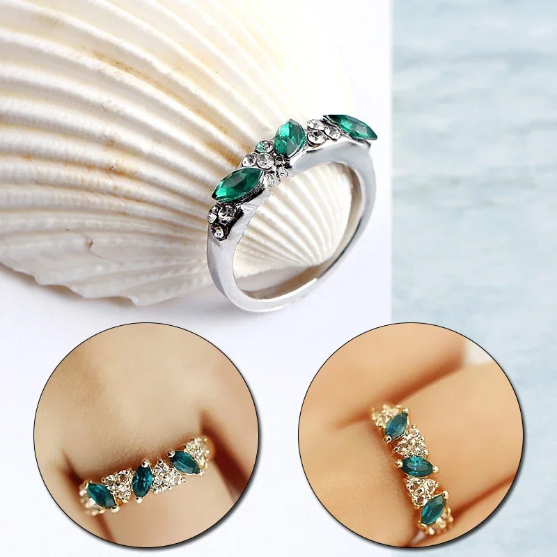 Created Rings for Women New Classic Jewelry Wedding Engagement Ring Rhinestone Fine Jewelry Gift Girls Stylish Chic Ring