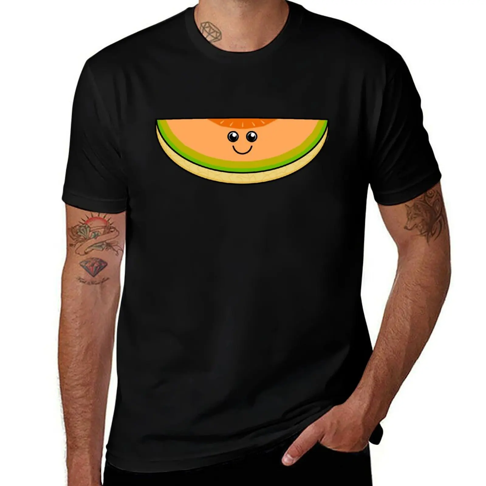 

Cute Cantaloupe T-Shirt anime figures funny meme t-shirts mens t shirt