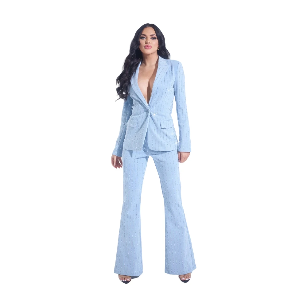 Women's Dresses Suit Gowns Elegant Peaked Lapel One Button Jacket Coat And Pants For Female Satin 2 Pieces Suit Customized W719