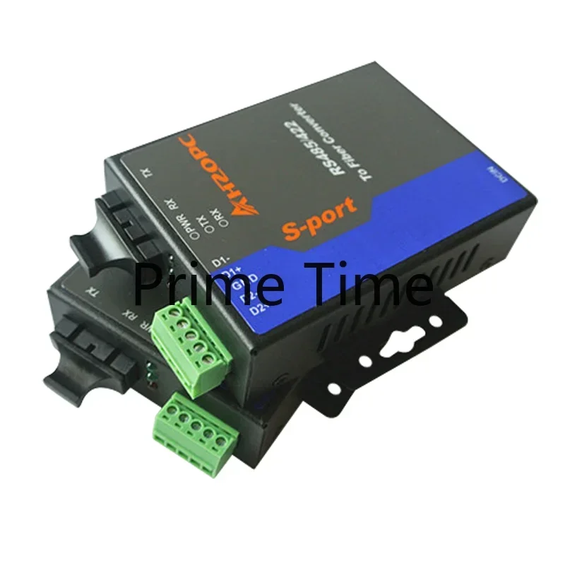 1 pair Industrial grade 2 Way RS485 Optical Fiber Converter 485 Optical Cat 485 Transceiver MODBUS to Optical Fiber