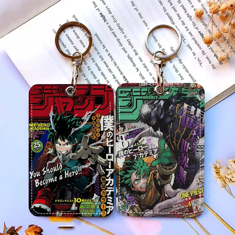 

M-My Hero Academia Office Supply Men And Women Credit Card Keyrings Student Card ID Card Holder Credential Holder Card