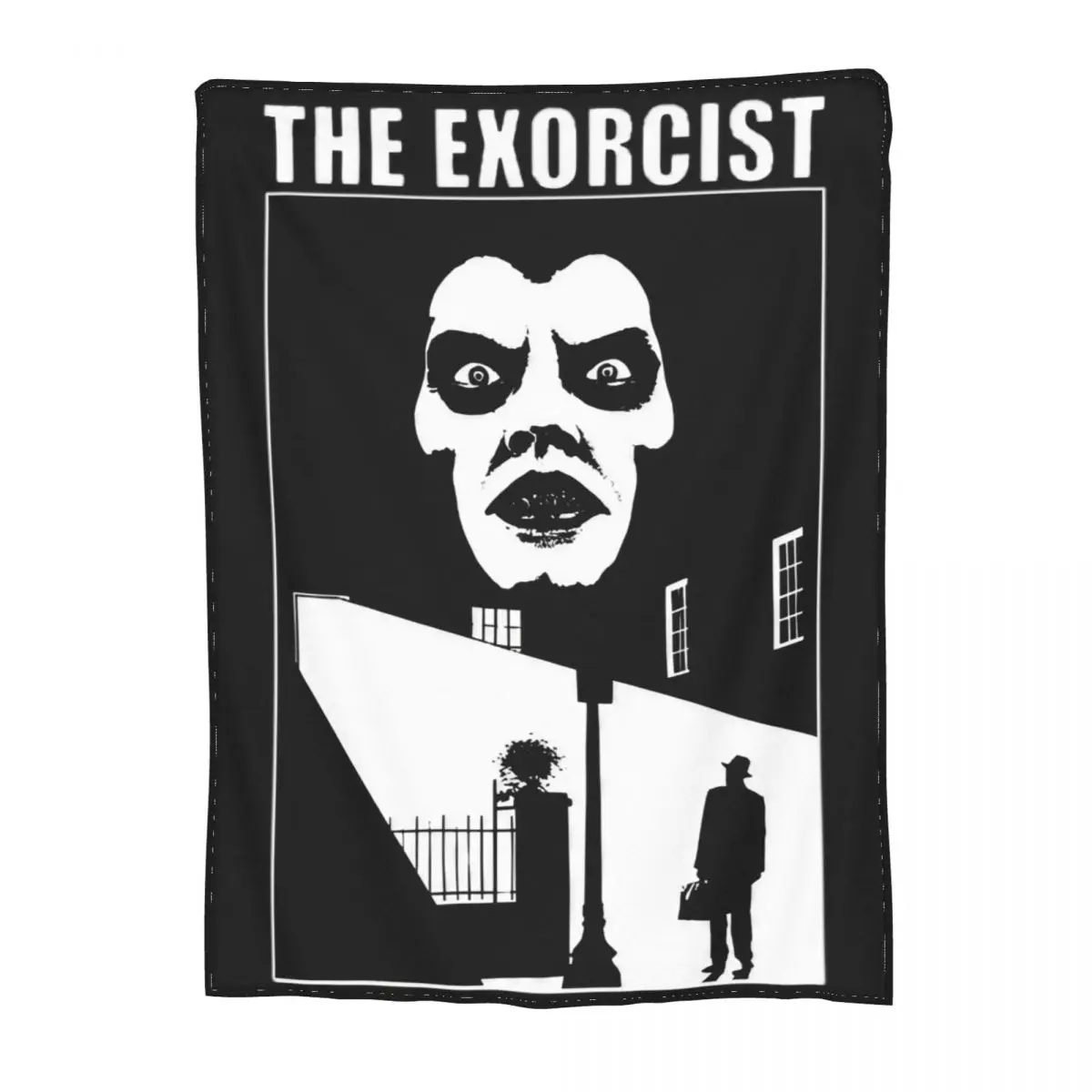 The Exorcist Scary Movies Merchandise Blanket Fleece Sofa Exorcist Believer Throw Blankets Cozy Super Warm for Travel Bedspread