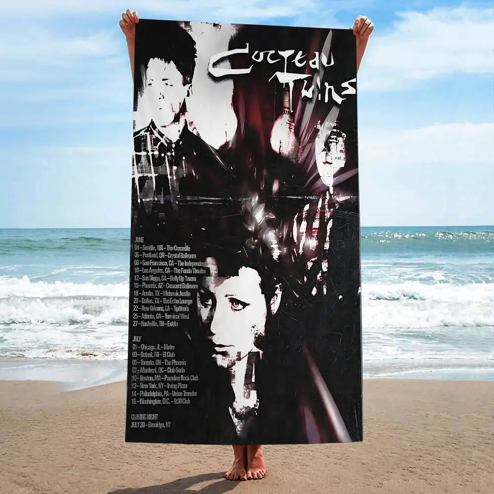 Band C-Cocteau Twins Microfiber Blanket Quick Drying Beach Towels Oversized Printing Super Absorbent Pool Towel Blanket