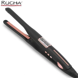 Hair Curler 450°F Pencil Hair Flat Iron 10mm Titanium Thinnest Narrow Mini Hair Straightener for Beard Short Hair Styling Tool