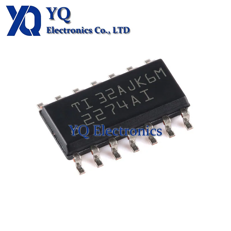 10PCS/lot New OriginaI TLC2274AIDR patch SOP-14 rail to rail four channel operational amplifier chip