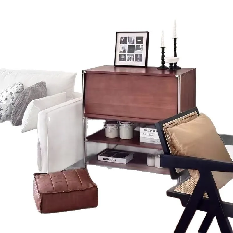 

Floor-to-ceiling storage cabinet Antique furniture Sweeping robot Shelf Living room Low Magazine