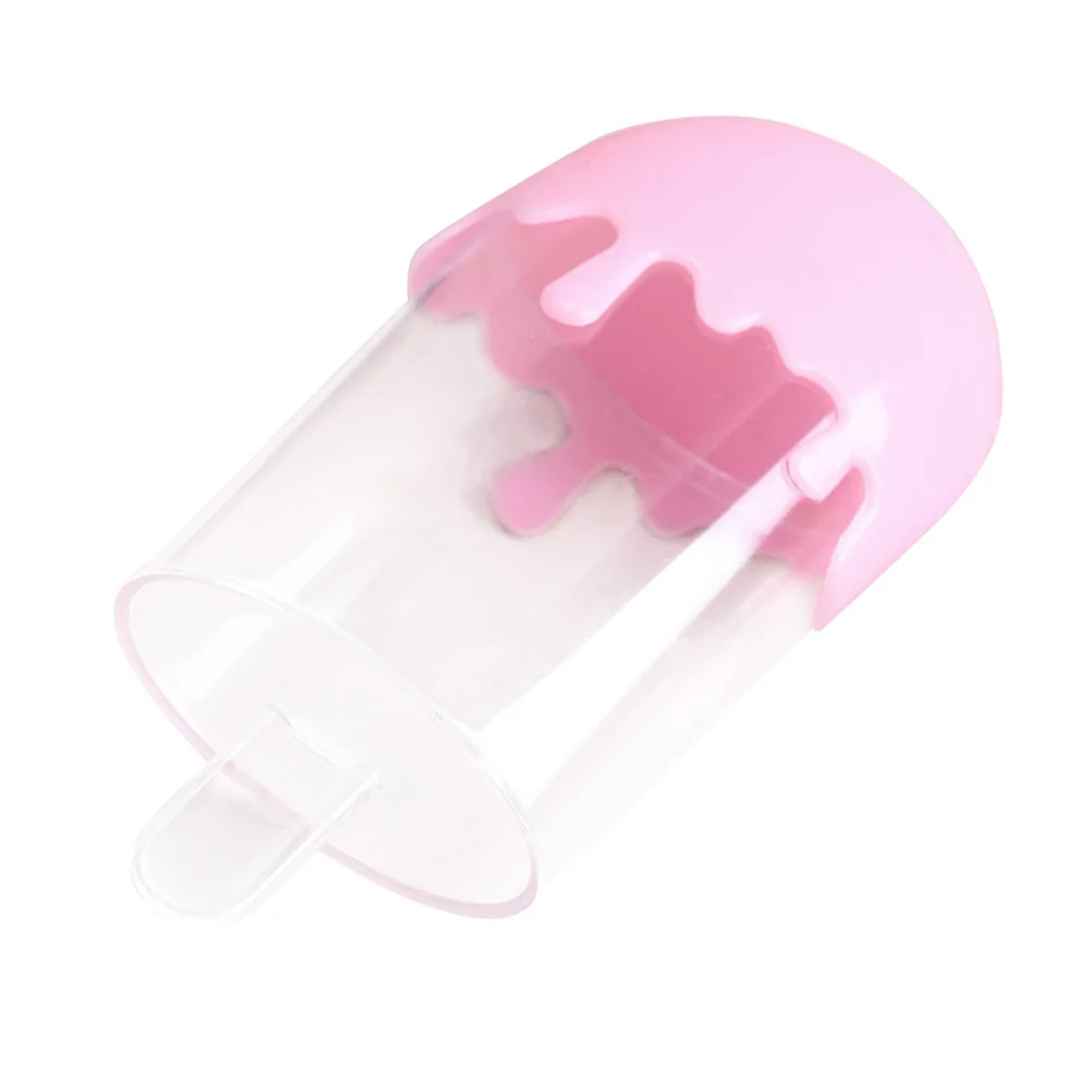 

12PCS Transparent Plastic Candy Box Ice Cream Shape Sugar Containers Holder for Party Birthday Wedding Pink