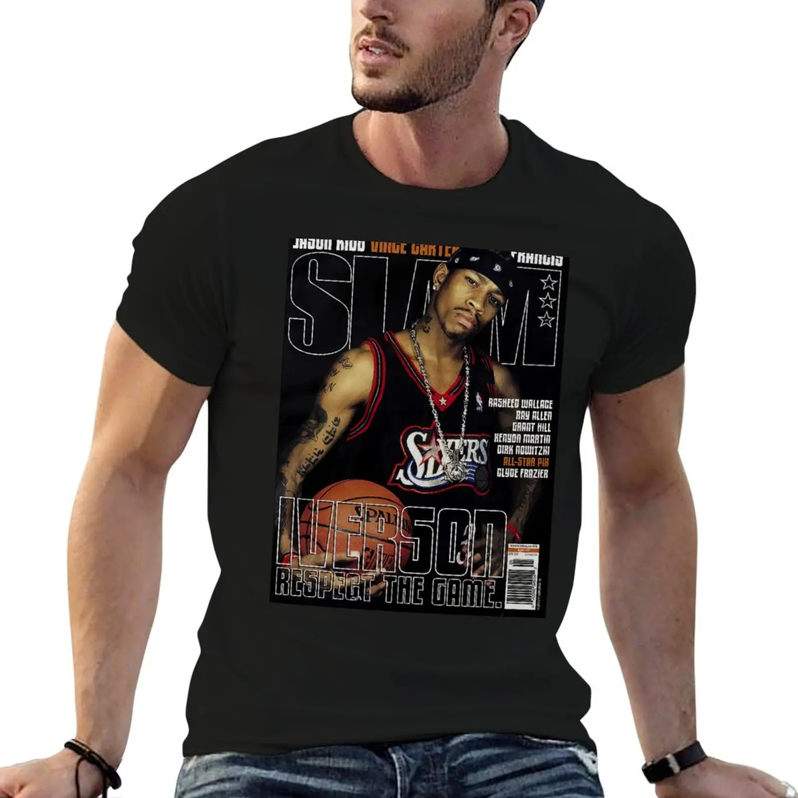 

man slim graphic fit shirts t man Slam shirts t for Magazine Iverson Allen T-Shirt