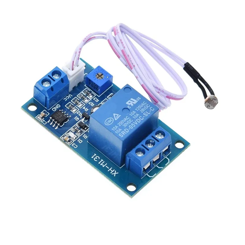 XH-M131 DC 5V 12V 24V 10A Light Control Switch Photoresistor Relay Module Detection Sensor Brightness Automatic Control Module
