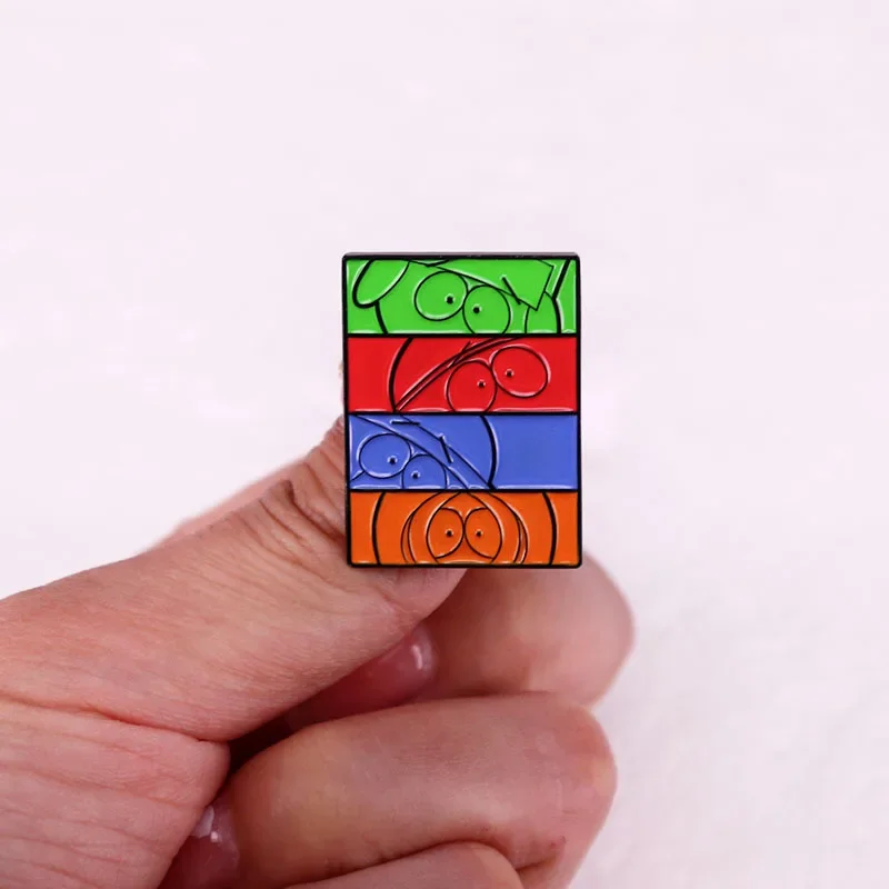 ألعاب الرسوم المتحركة الأوروبية والأمريكية شارة طية صدر السترة المعدنية صندوق بريد الكرتون مجوهرات بروش الملابس على ظهره الديكور دبابيس ميدالية #4