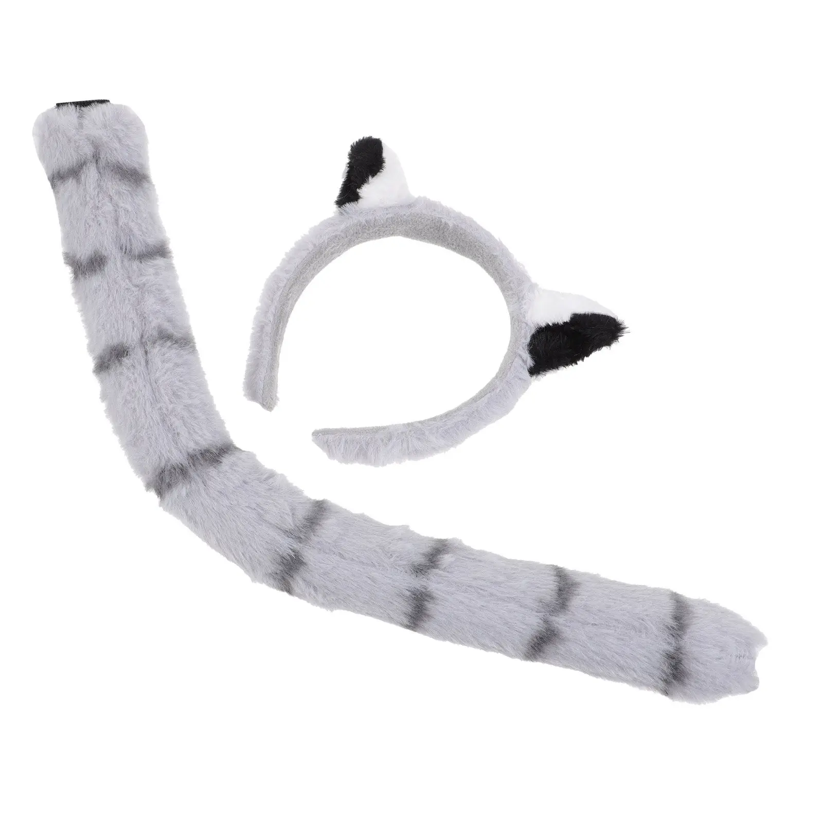 

1Set Animal Ear Headband Tail Lightweight Costume Accessory Charming Hair Decor for Halloween Festival Party Party Headwear