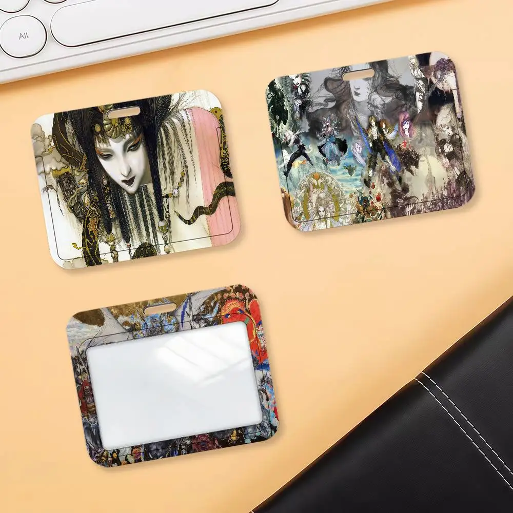 Art Y-Yoshitaka Colorful A-Amano Card Holder Work Permit Access Bus Subway Cards Protective Sleeve