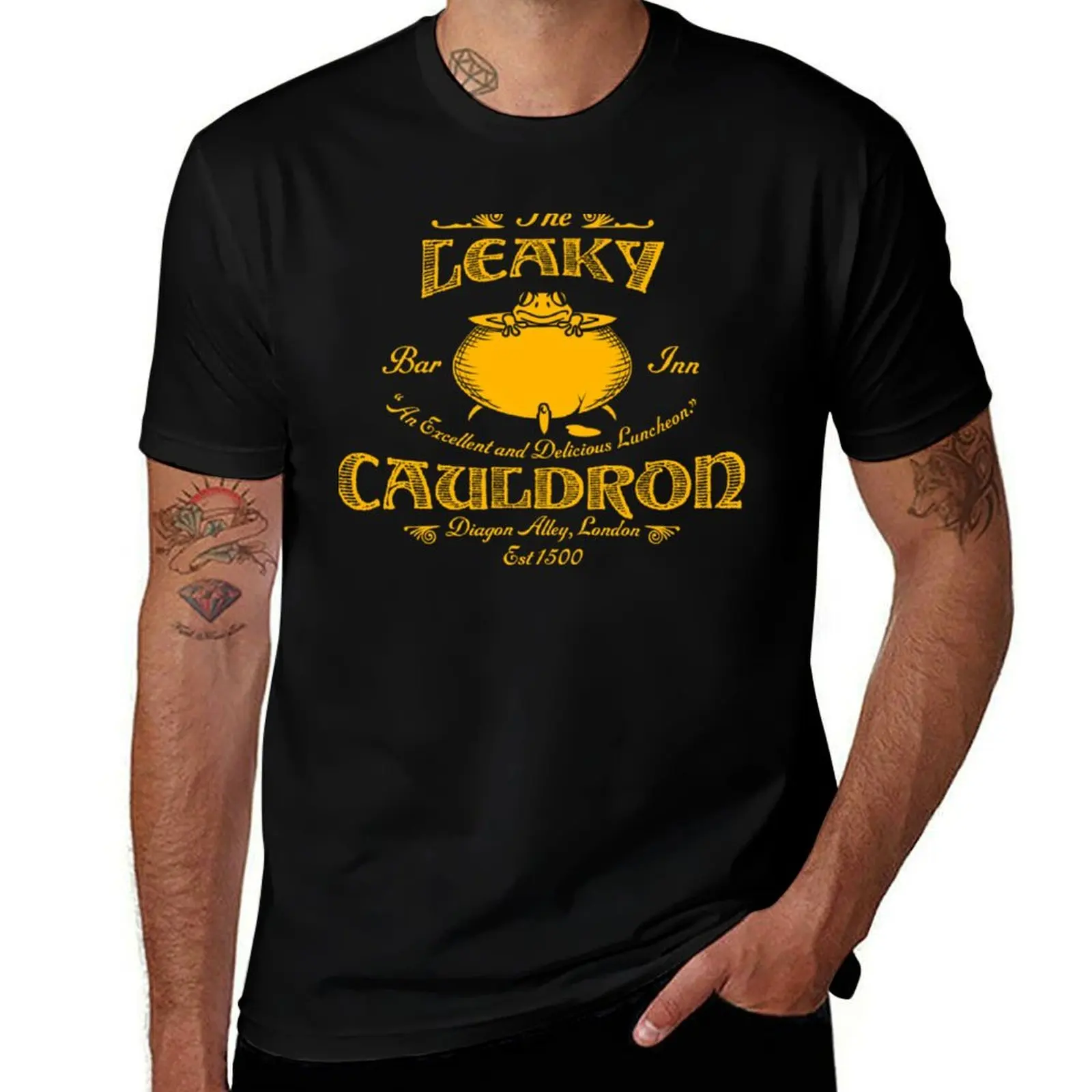 The Leaky Cauldron Bar & Inn T-Shirt Casual Loose Short Sleeve Tee for Men T-Shirt