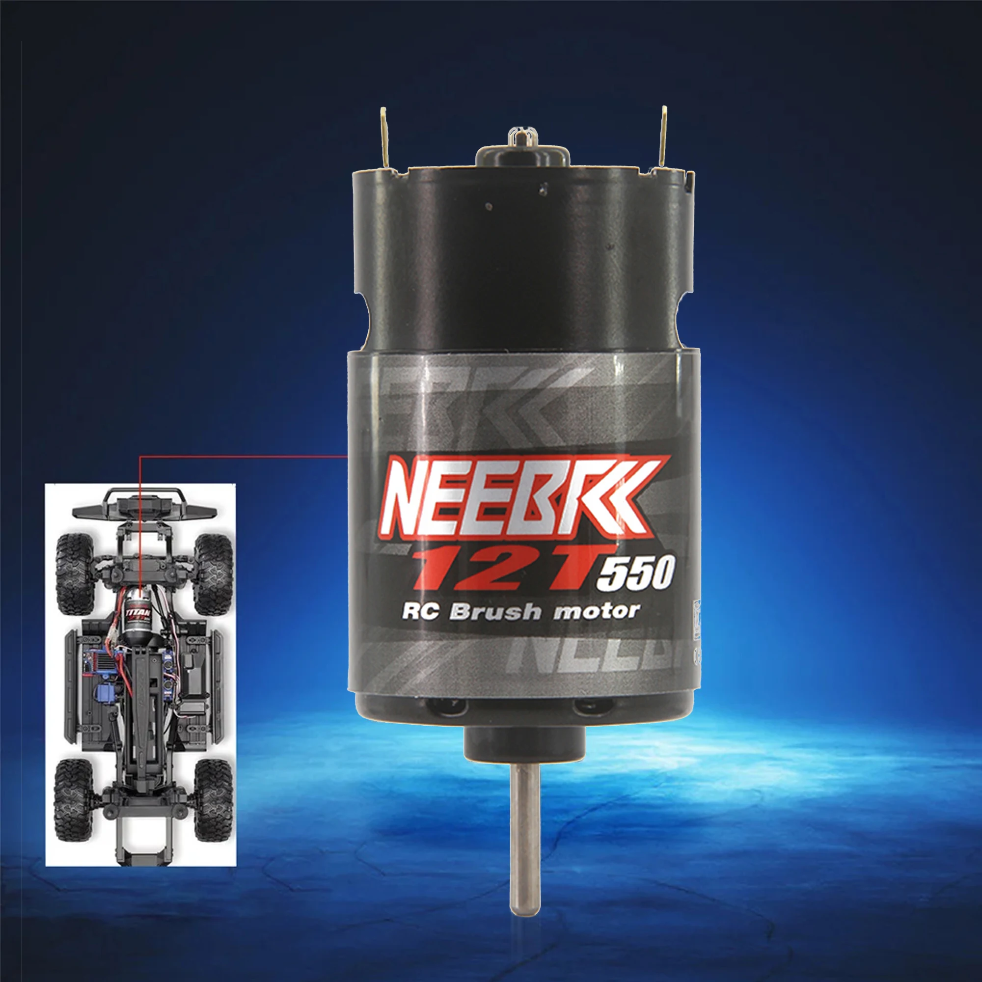 NEEBRC 550 Brushed Motor 12T 21T 29T 35T 55T 60A ESC for 1/10 RC Car Crawler HSP HPI Wltoys Kyosho TRAXXAS Off-road Monster