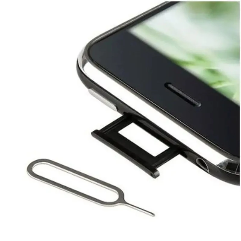 1000 Stuks Roestvrijstalen Sim Kaart Lade Verwijdering Eject Pin Sleutel Tool Naald Ejector Voor Iphone Samsung Xiaomi Huawei Mobiele Telefoon