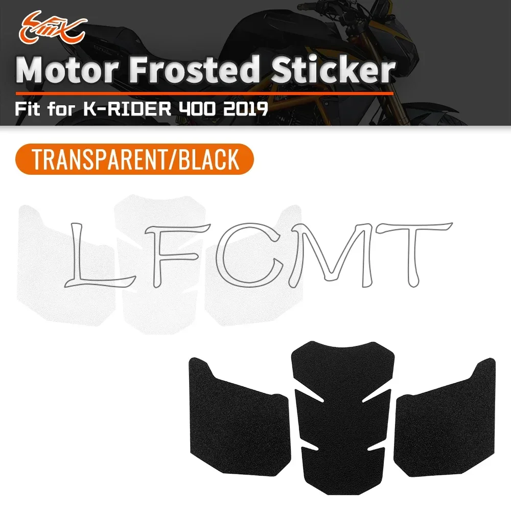 Motorcycle Frosted Tank Grip Pad Protector Sticker Anti-Slip Side Tank Traction Pad Decals Fit for KYMCO K-RIDER 400 2019-UP