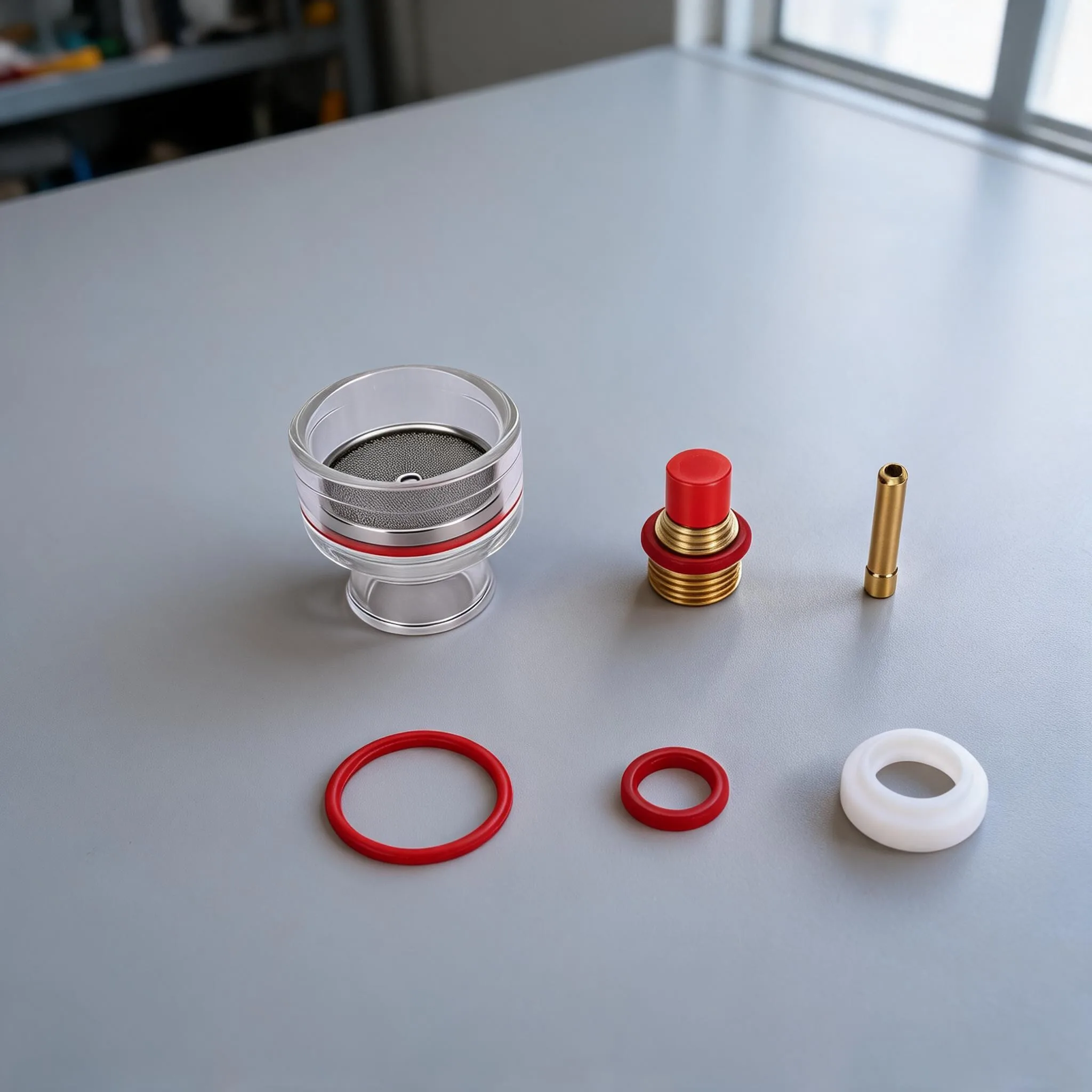 Borosilicate Glass Cup Nozzle Kit for WP9 20 For tig Welding For torch with 1.6mm 2.4mm 3.2mm Collets and Gaskets