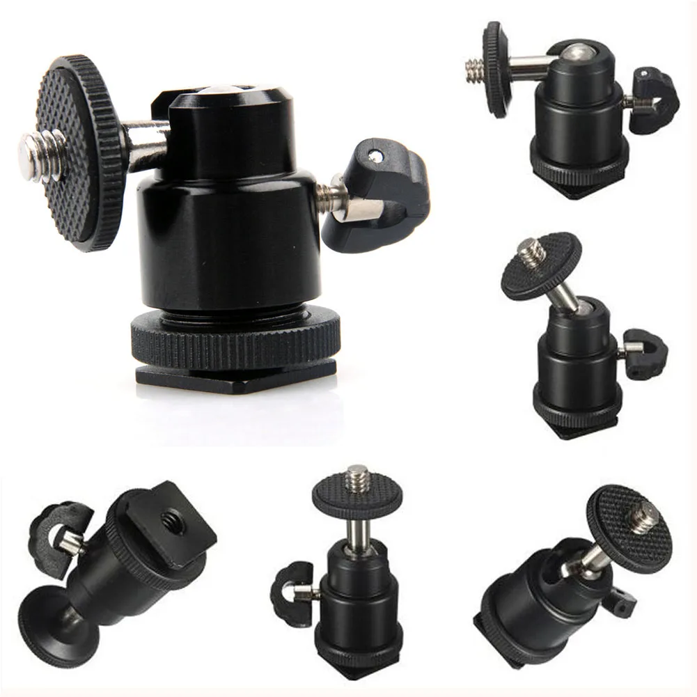 Einfach zu installierende Mini-Studio-Fotografie-Wiege, professionelle Kugelkopfhalterung mit Schloss, Zubehör, Kamera-Blitzschuh-Adapter