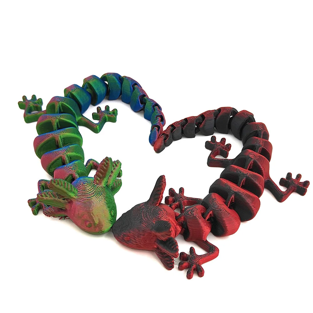 3D Gedruckt Spielzeug Salamander Figuren Modell Multi-gelenk Bewegliche Ornament Dekorative Desktop Kreativität Neuheit Kinder Geschenke Spielzeug