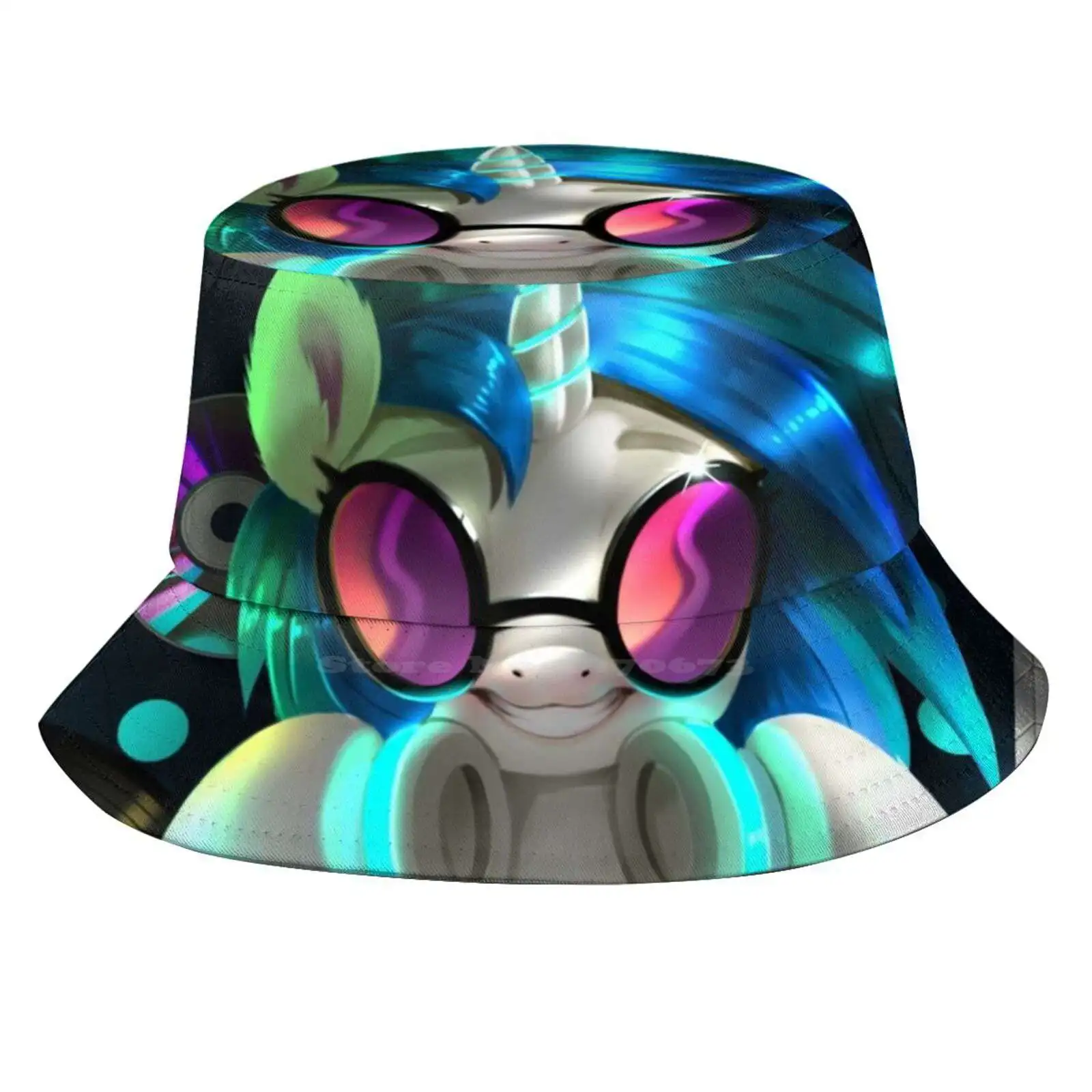 Wubs - Vinyl Scratch Sun Cap Fisherman Hat Bucket Hats Vinyl Scratch Mlp My Little Unicorn Music Electronic Wubs Dj Pon3 Dj Pon