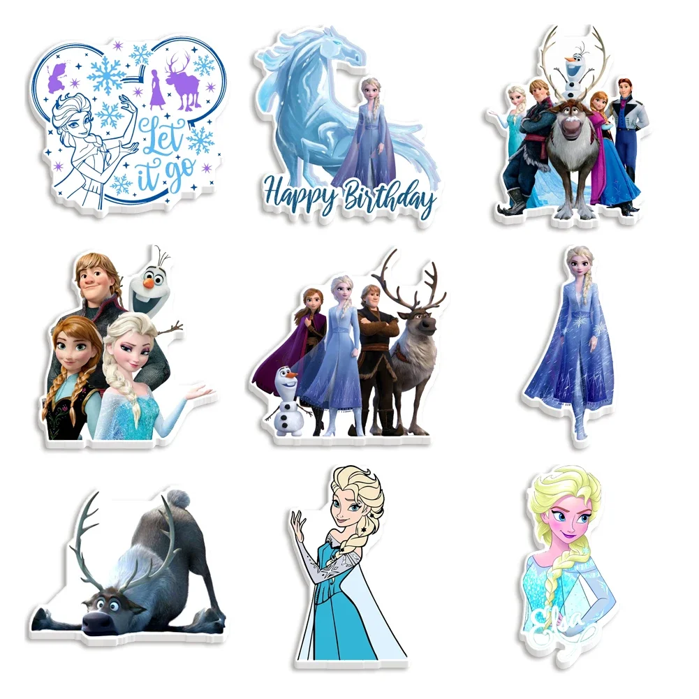 10 sztuk/partia Mini Disney księżniczka Elsa i Anna Planar z żywicy kaboszony na zamówienie do DIY materiały do włosów