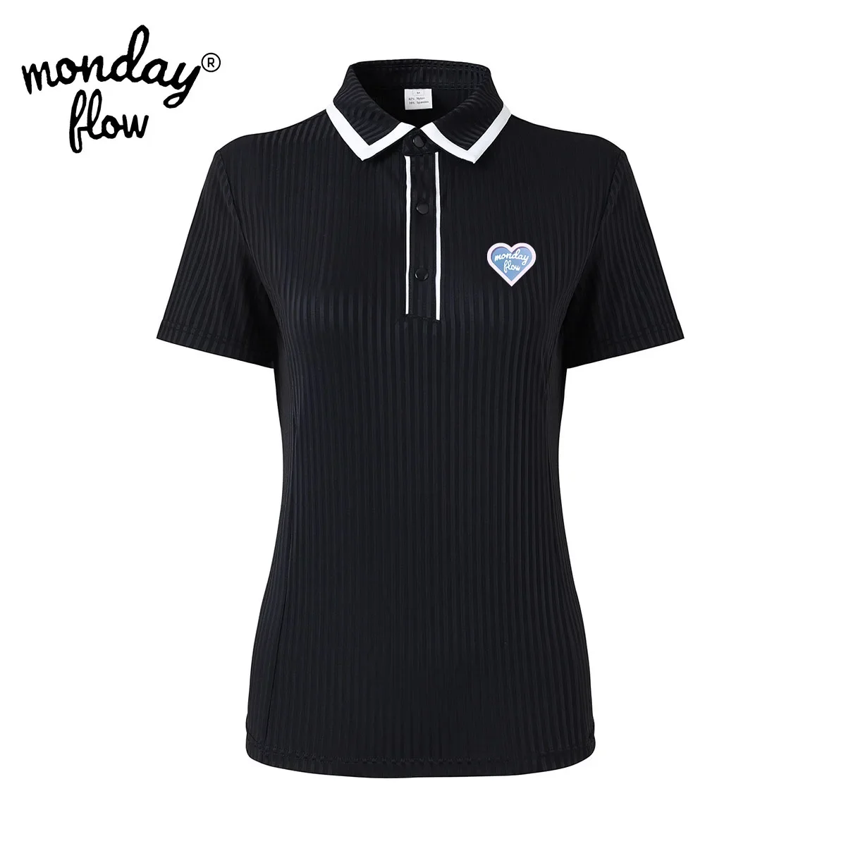 

Monday Flow Golf Women's Clothing Summer New Polo Collar Short Sleeved T-shirt Quick Drying Breathable POLO Shirt Slim Fit Top