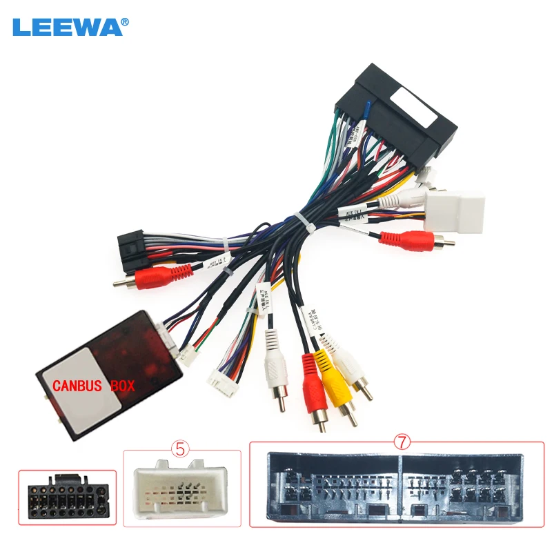 

LEEWA Car 16Pin Stereo Wiring Harness Canbus Support For Hyundai Elantra/SantaFe/IX45/K3 Audio Radio Power Cable Adapter #CA7379