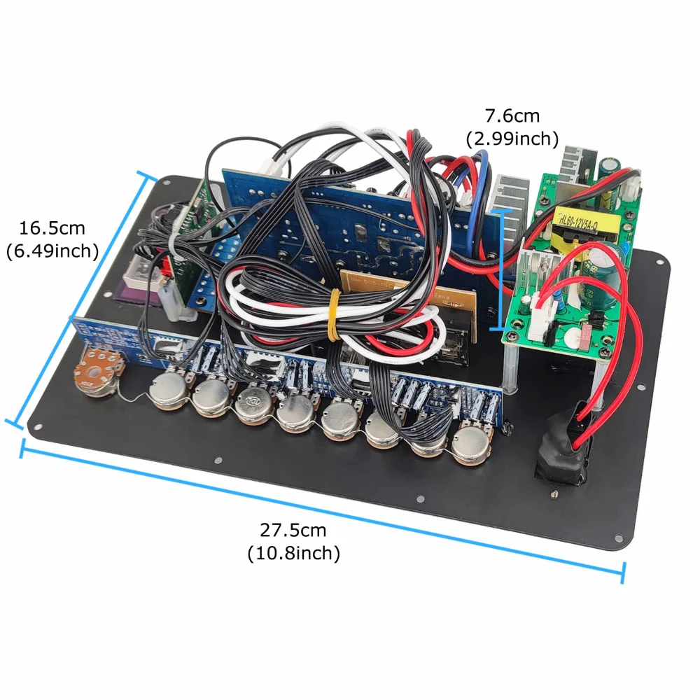 AC 12/110V/220V Digital Bluetooth Mono Stereo 2.0 150W Amplifier Papan untuk 6-18 Inci Speaker dengan Mikrofon Input Gitar