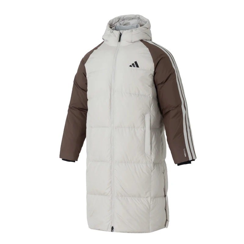 Adidas long down jacket for women and men, hooded sportswear down coat KQ5495