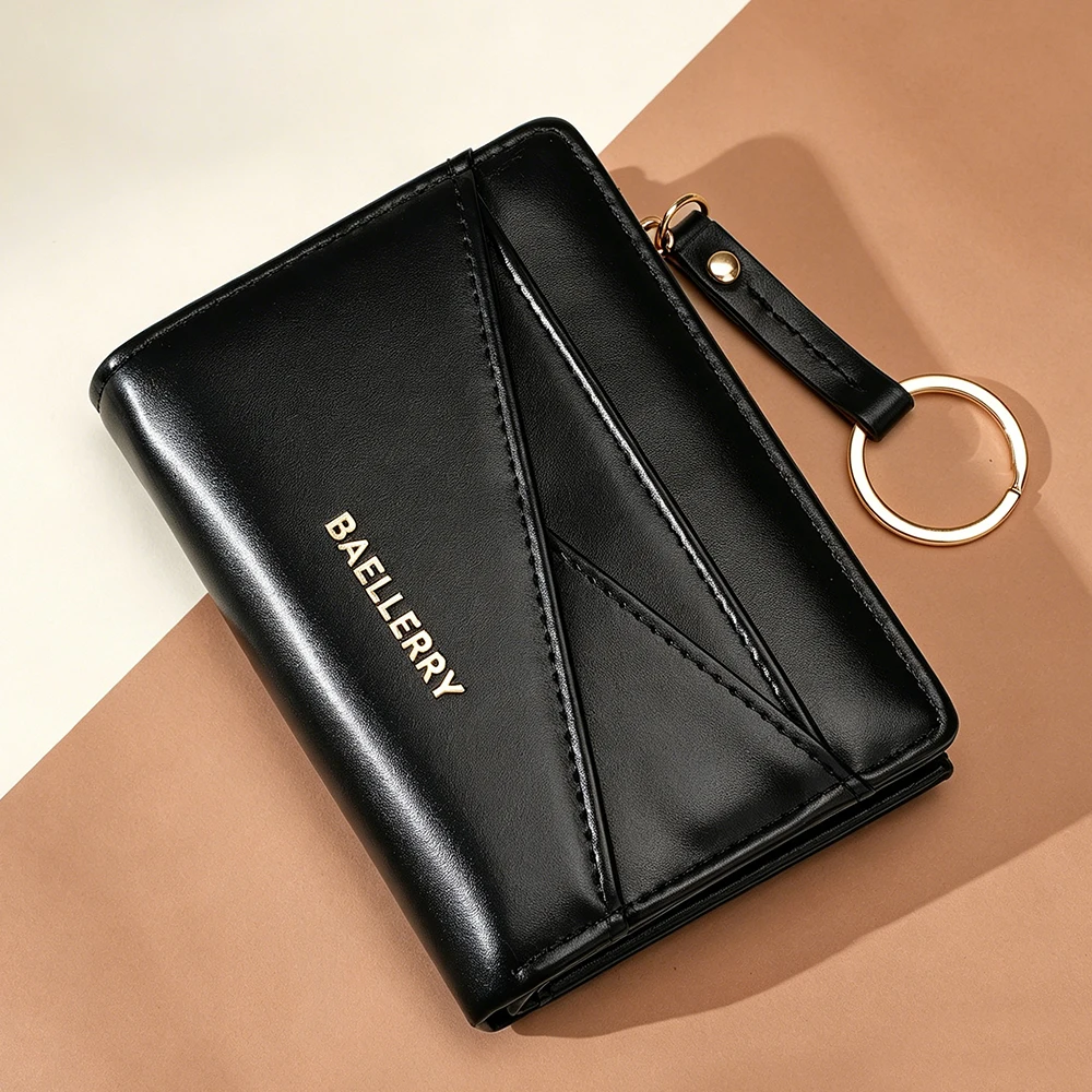 New High Quality Women Wallets Card Holder Big Capacity Zipper Coin Pocket Simple Short Female Purses Money Clips