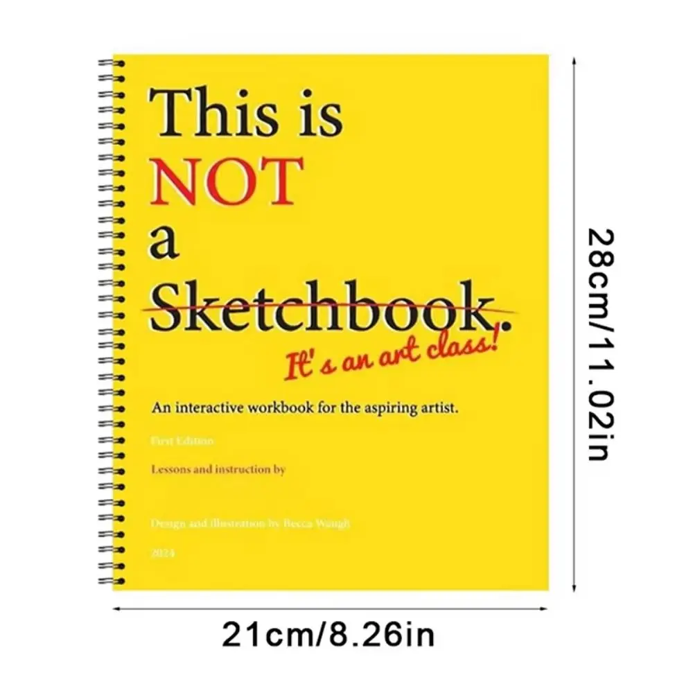 Professional This Is Not a Sketchbook Thick Paper Hardcover Art Class Drawing Book Interactive Workbook with Lined Blank Pages