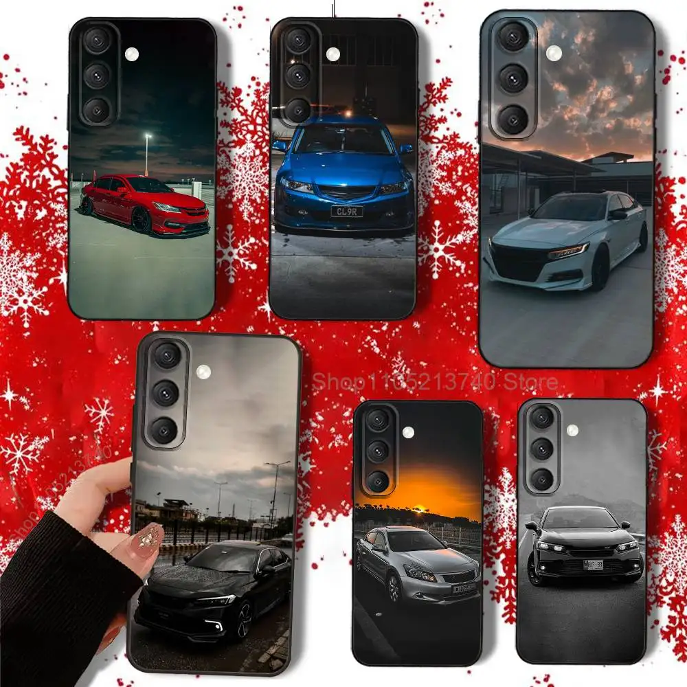 

A-AccordS COOL car Phone Case For Samsung S22,S24,S25,S23,S20,S30,S21,Ultra,Plus,5G,Fe,Lite black Silicone Phone Cover