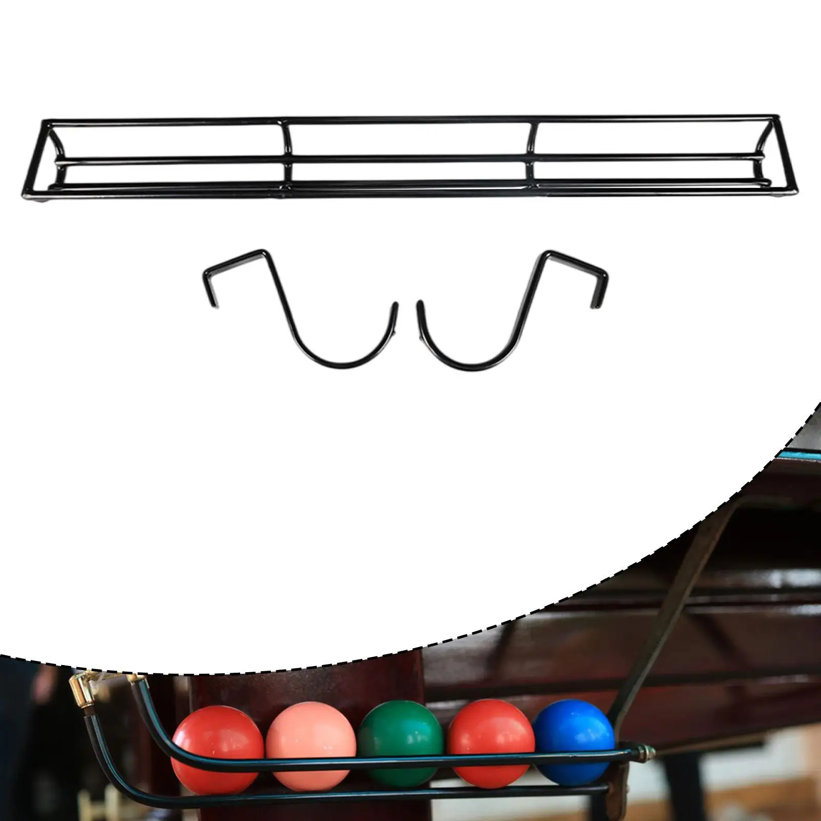 

Billiard Table Pocket Rail Ball Organizer Easy Install Slide Track for Snooker Game Room Training Practice Device
