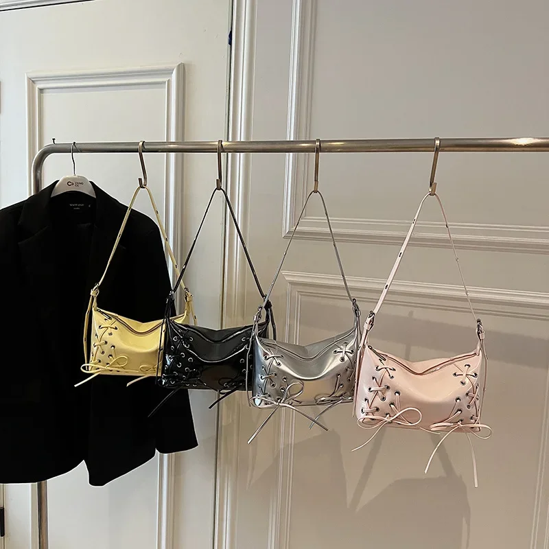 

2025 Summer Ballet Style Bow Underarm Bag Versatile Casual High-Sense Foreign Style Shoulder Messenger Bag