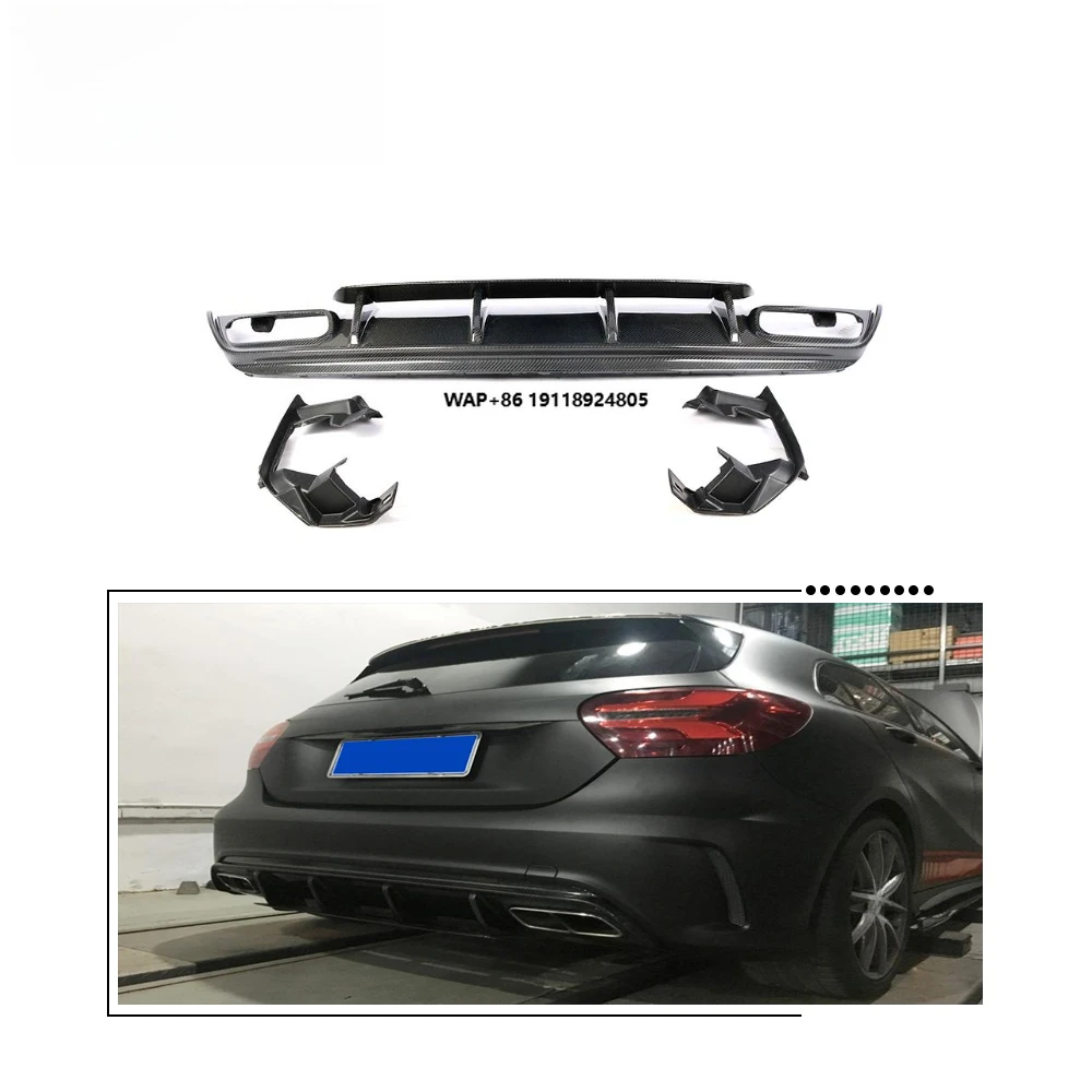 

Carbon Fiber W176 Sport Rear Bumper Diffuser Lip for Benz A200 A250 A45 AMG