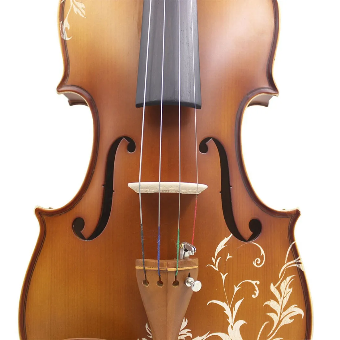 Скрипка натурального цвета Hooqu размером 4/4 с верхом из ели и кленовыми сторонами, музыкальный инструмент ручной работы