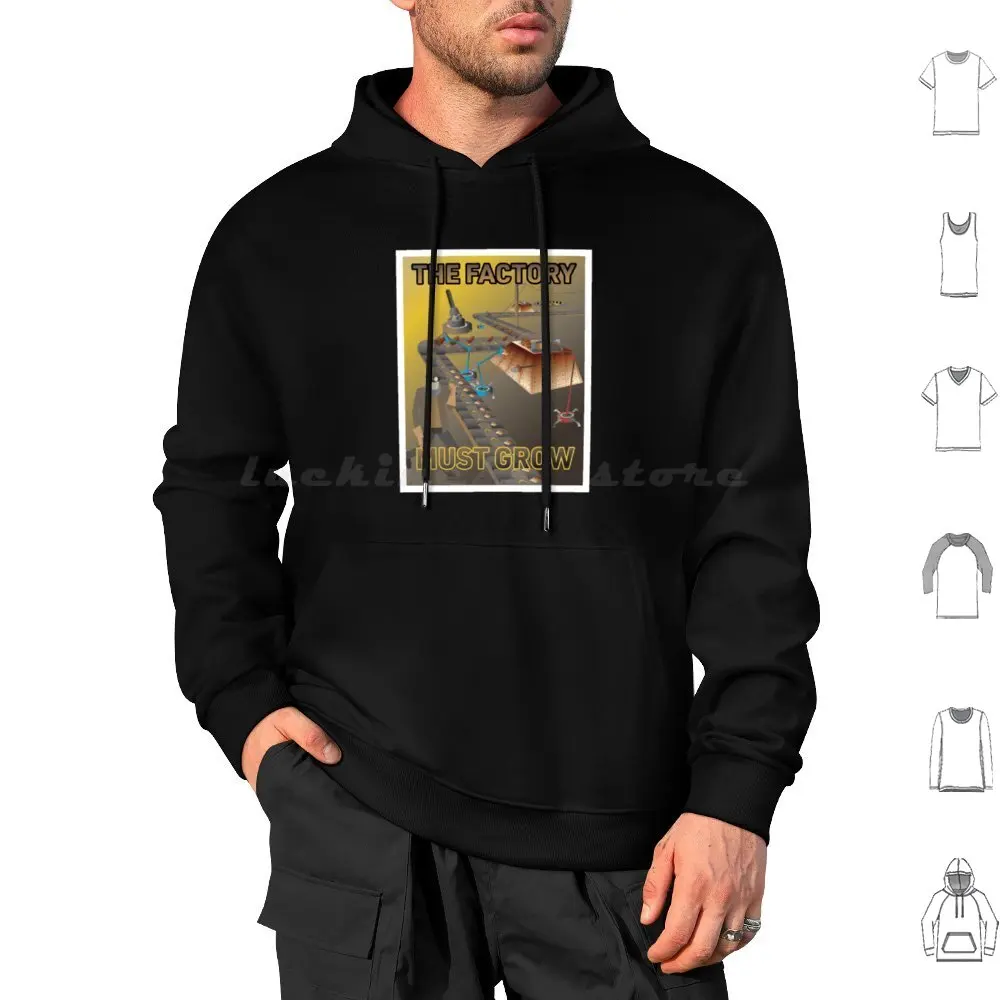 The Factory Must Grow-Factorio Hoodies Long Sleeve Factorio Engineer Satisfactory Game Ficsit Pioneer Factory Games Fix