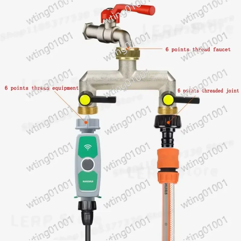 for Freeze Proof Brass Water Manifold Splitter 2 or 3 Way 3/4 Inch Female to Male with Stainless Steel Ball Valve Durable