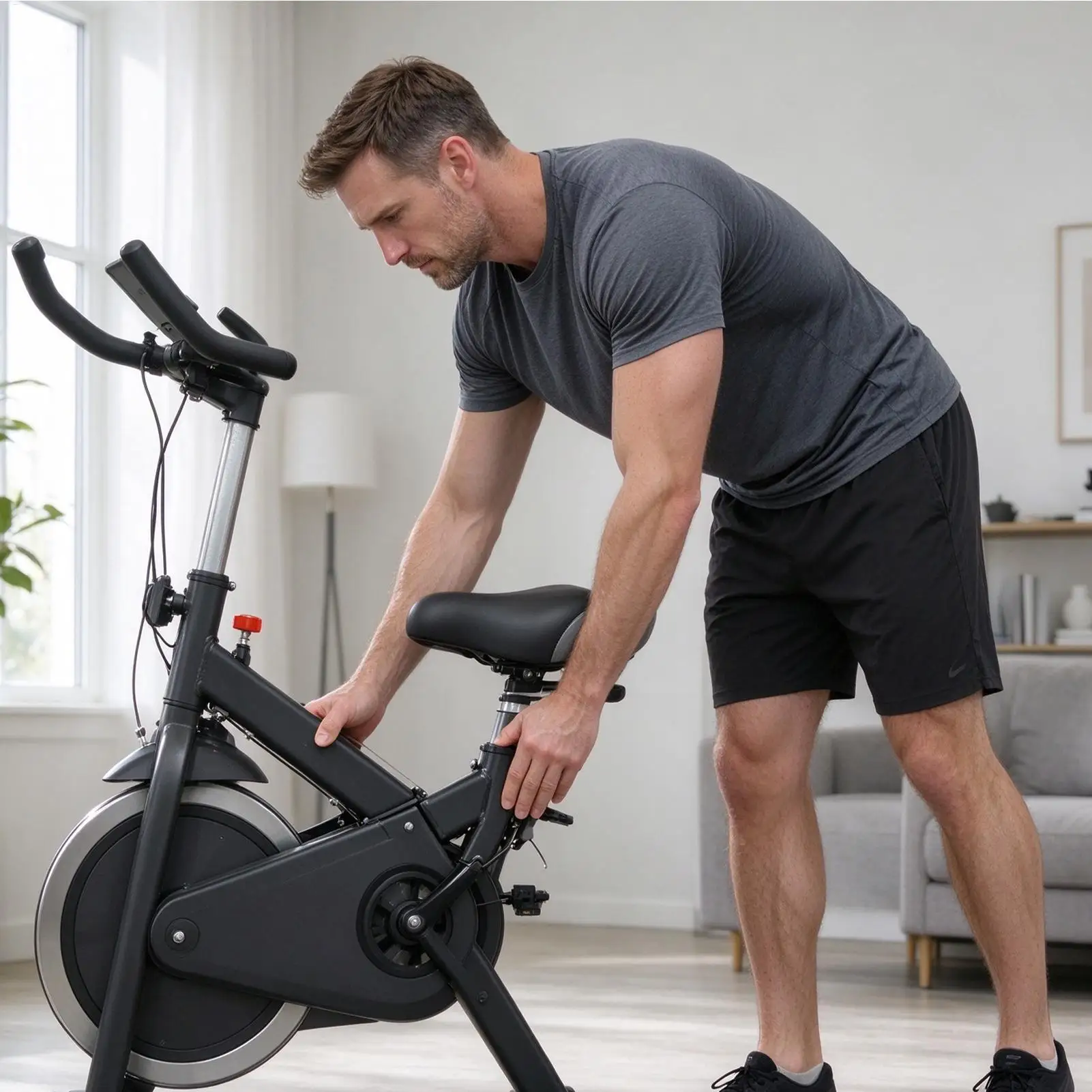 Exercise Bike Seat Cushion Padded Ergonomic Thick High-Rebound Gym Bike Saddle Replacement Seat For Gym Studio Clinic Hospital