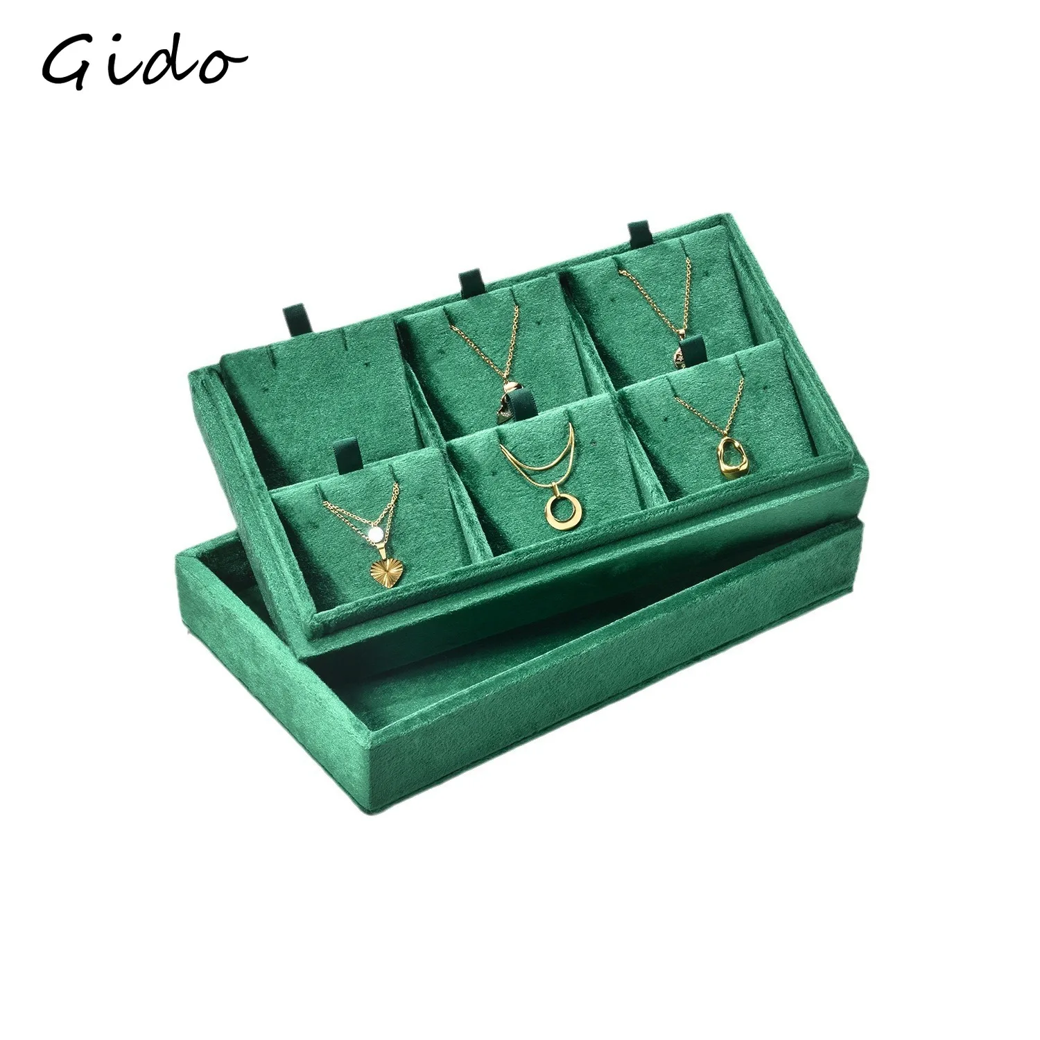 Velvet Necklace Pendant Display Holder Jewelry Tray Bracelet Pallets Necklace Tray Storage Boxes and Packaging