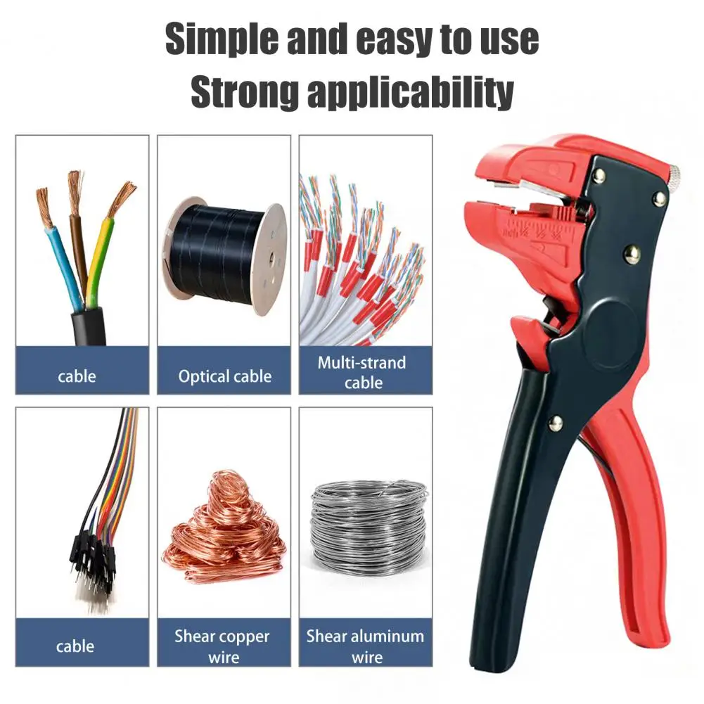 Easy-to-use Wire Stripping Tool Ergonomic Automatic Wire Stripper for Precise Stripping Non-slip Handle Self Adjusting Tool