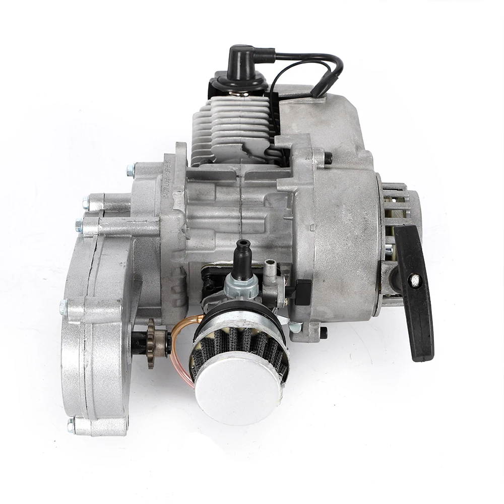 

49CC 50CC 2-Stroke Pull Start Engine Motor for Mini Dirt Bike Pocket Bike ATV Scooters 2-Stroke 49CC Gasoline Engine Motor Alumi