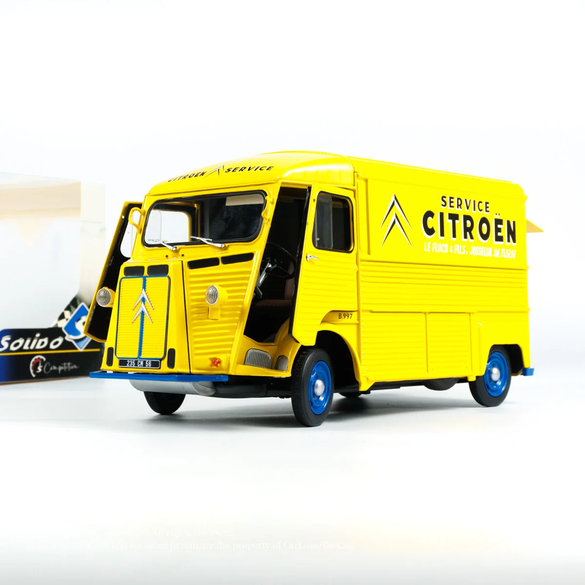 

Diecast SOLIDO 1:18 Scale CITROEN TYPE HY Double door Alloy Car Model Collectible Toy Gift Souvenir Display Ornament