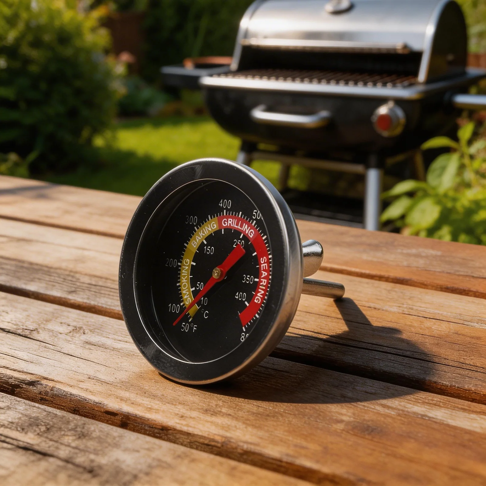 High Temp Gauge Barbecue Thermometer For Outdoor Grilling No Batteries Required 5 Accuracy At 150 C For Pizza Oven