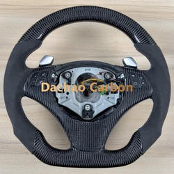 Real Carbon Fiber Steering Wheel For BMW E90 E92 E93 320i 325i 330i 335i 330d 2006-2012 High Quality Sport Wheel Custom Style