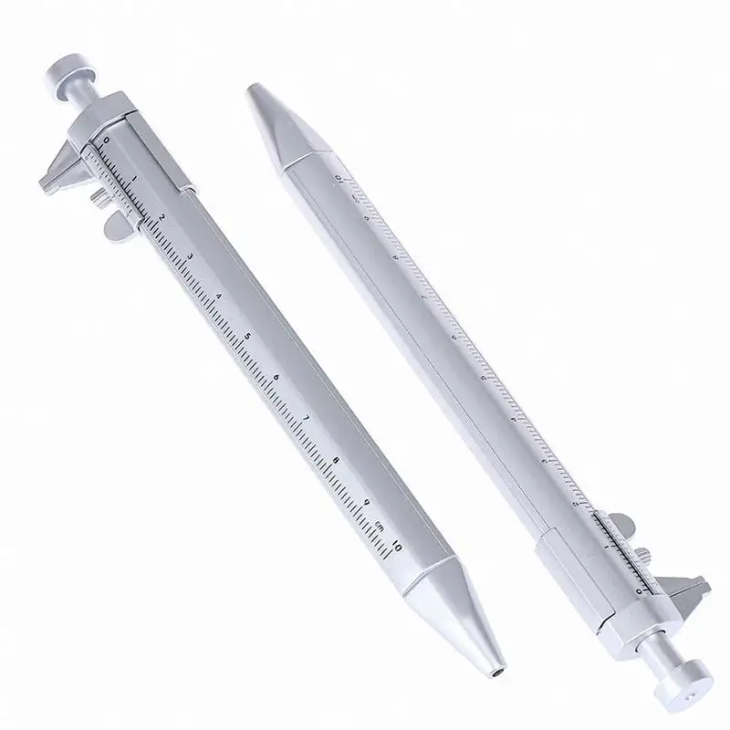 Multifunction Gel Ink Pen Vernier Caliper Roller Ball Pen Stationery Ball-Point 2 in 1 Vernier Caliper Ballpoint Pen