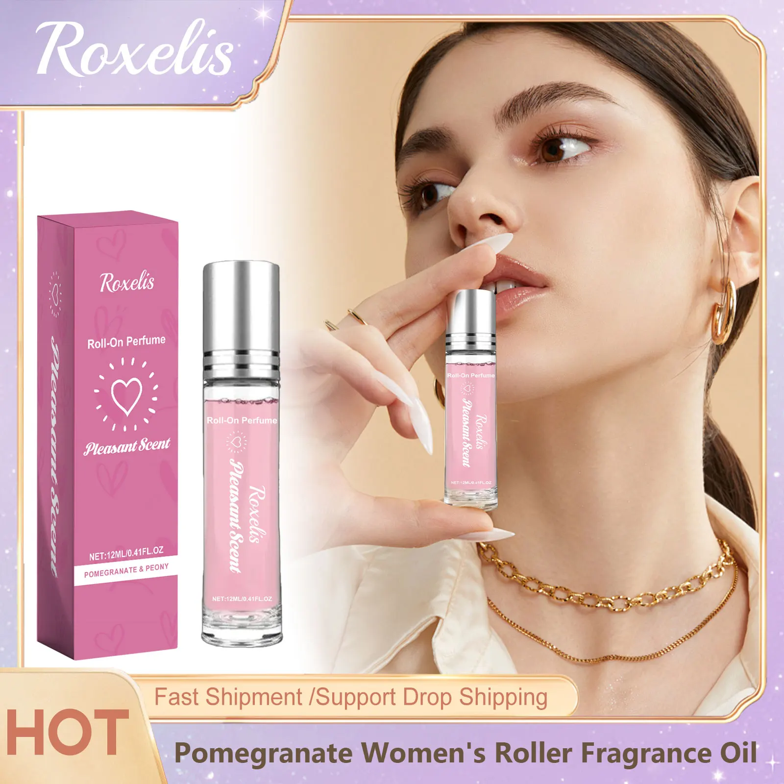 Rol wanita Parfum wangi bunga delima minyak wangi Parfum tahan lama elegan seks glamor kencan aromaterapi De Parfum