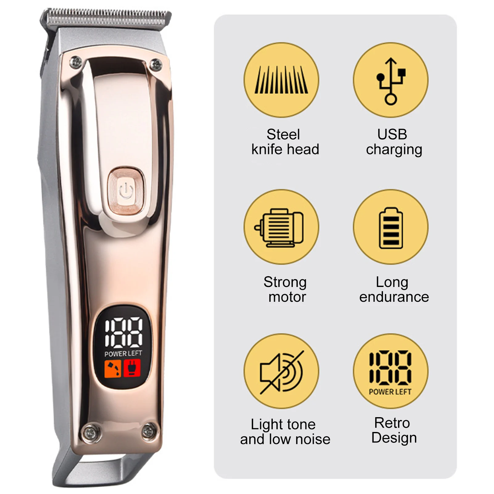 Hairdressing Trimmer Electric Clipper Portable Travel Hair Clippers Great Gifts n Fathers Husbands