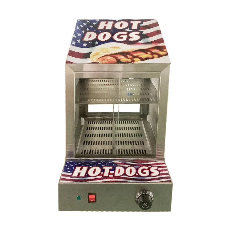 2026 CY-HD Portable Electric Snack Machine Hot Dog Cooker And Bun Warmer LED Lighting Hot Dog Steamer